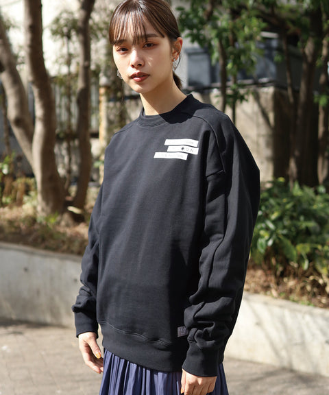 オールワン(ALL ONE) トップス トレーナー BOX PRINT WIDE CREW