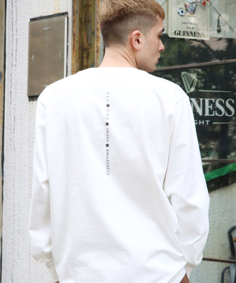 オールワン(ALL ONE) トップス 長袖Tシャツ ロンT BACK VERTICAL PRINT L/S TEE