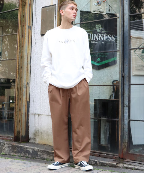 オールワン(ALL ONE) トップス 長袖Tシャツ ロンT BACK VERTICAL PRINT L/S TEE