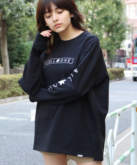 オールワン(ALL ONE) トップス 長袖Tシャツ ロンT SHIFTED LOGO WIDE L/S TEE