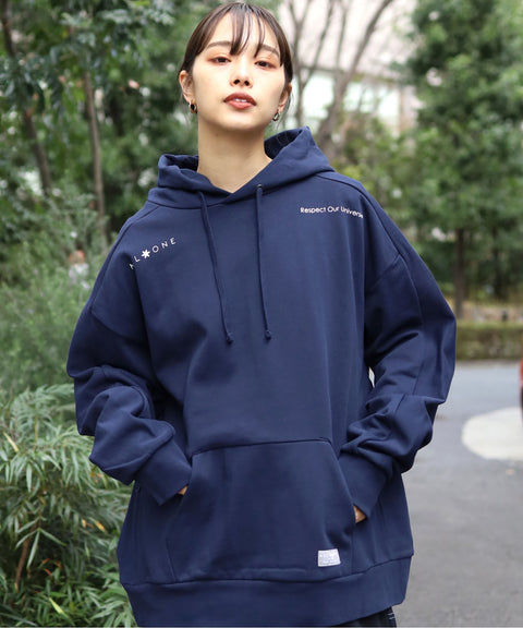 オールワン(ALL ONE) トップス パーカー プルオーバー TWO ICON WIDE HOODIE