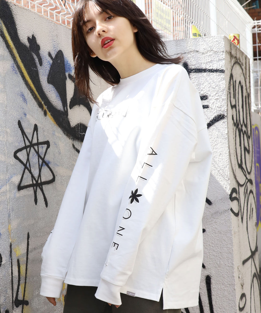 オールワン(ALL ONE) トップス 長袖Tシャツ ロンT SHIFTED LOGO WIDE L/S TEE