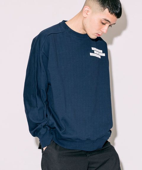 オールワン(ALL ONE) トップス トレーナー BOX PRINT WIDE CREW