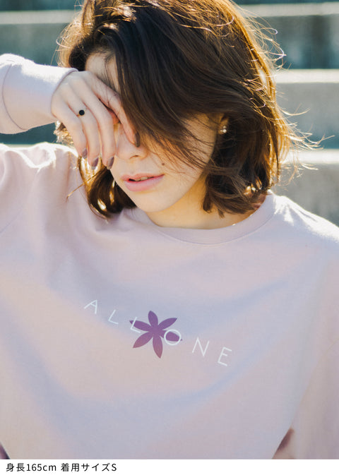 オールワン(ALL ONE) トップス 長袖Tシャツ ロンT BACK VERTICAL PRINT L/S TEE