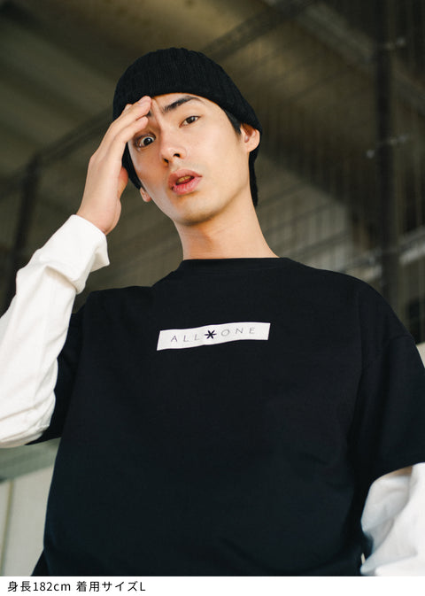 オールワン(ALL ONE) トップス Tシャツ BOX LOGO WIDE TEE