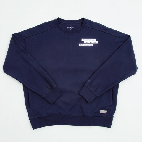 オールワン(ALL ONE) トップス トレーナー BOX PRINT WIDE CREW